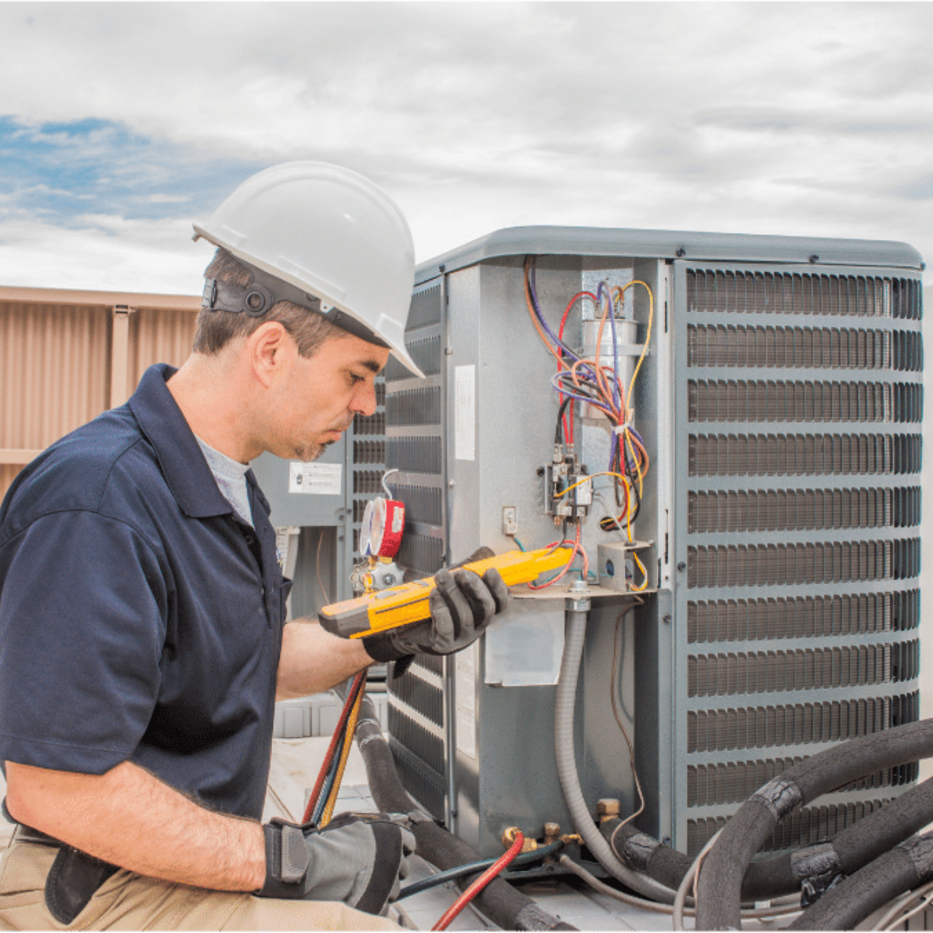 Goderich Heating & Cooling HVAC technician on a service call in Goderich, Ontario